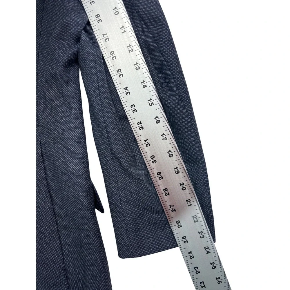 Joseph Abboud 40S 34x30 Navy Blue Birdseye 2pc Pant Suit Italian Flannel Wool